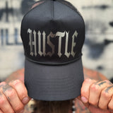 HUSTLE ELECTRIC BLACK CURVED BILL BLACK HAT
