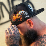 SINNER FLAMING BLACK CAMO BLACK HAT