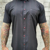 ESSENTIAL FUCK AROUND AND FIND OUT RED PEARL SNAP BUTTON UP