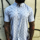 ESSENTIAL MURDERED OUT SKULL BUTTON UP