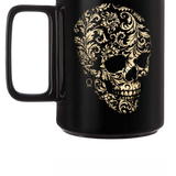 GOLD FILIGREE SKULL COFFEE MUG