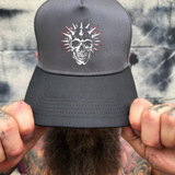 ENEMY SKULL BLACK & GREY BASEBALL HAT