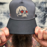 STAR SKULL BLACK & GREY BASEBALL HAT