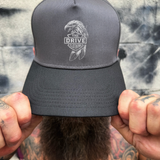 EAGLE FEATHER BLACK & GREY BASEBALL HAT