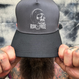 RIDE FREE BLACK & GREY BASEBALL HAT