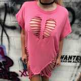 ROAD RASH HEART BEACH VIBES VINTAGE WATERMELON TEE