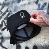 OG WHITE CURVED BILL BLACK HAT