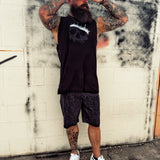HYBRID FLEX BLACK W/WHITE TDC PAISLEY SHORTS