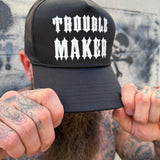 TROUBLE MAKER CURVED BILL BLACK HAT