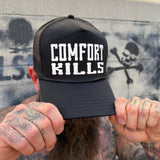 COMFORT KILLS CURVED BILL BLACK HAT