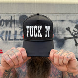FUCK IT CURVED BILL BLACK HAT