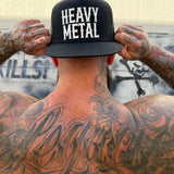 HEAVY METAL BLACK FLAT BILL HAT
