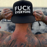 FUCK EVERYONE BLACK FLAT BILL HAT