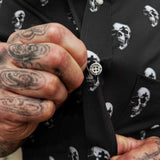 ESSENTIAL CROSS SKULL BUTTON UP