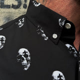 ESSENTIAL CROSS SKULL BUTTON UP