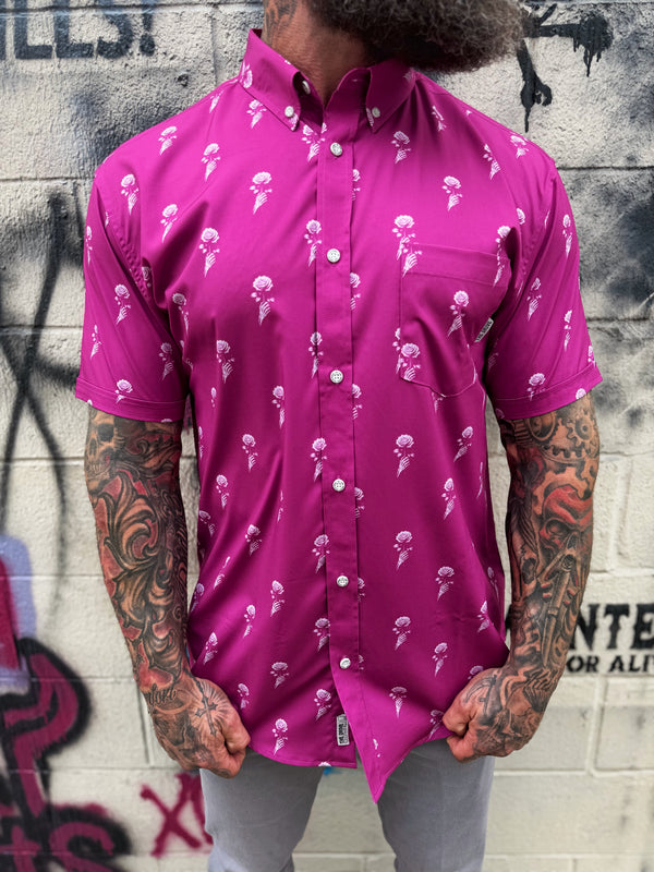 ESSENTIAL ROSE BUTTON UP