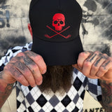 GOLF SKULL BLACK PERFORMACNE HAT