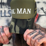 OL' MAN FOAM CURVED BILL GREEN CAMO HAT