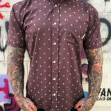 ESSENTIAL INFINITY SKULL CHOCOLATE BUTTON UP