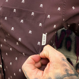 ESSENTIAL INFINITY SKULL CHOCOLATE BUTTON UP