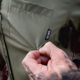 ESSENTIAL OLIVE BUTTON UP