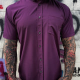 ESSENTIAL ITILIAN PLUM BUTTON UP