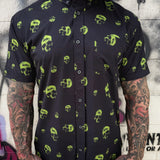 ESSENTIAL ACID DEATH SKULL BUTTON UP