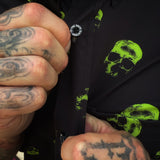 ESSENTIAL ACID DEATH SKULL BUTTON UP