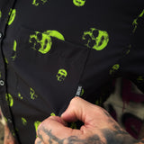 ESSENTIAL ACID DEATH SKULL BUTTON UP