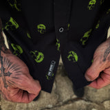 ESSENTIAL ACID DEATH SKULL BUTTON UP