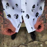 ESSENTIAL DEATH SKULL WHITE BUTTON UP