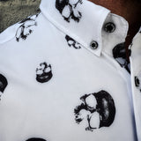 ESSENTIAL DEATH SKULL WHITE BUTTON UP