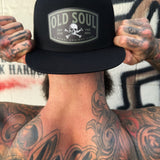 OLD SOUL REBEL BLACK FLAT BILL HAT