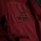 ESSENTIAL CRIMSON RED BUTTON UP