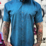 ESSENTIAL RUSTIC TURQUOISE BUTTON UP