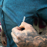 ESSENTIAL RUSTIC TURQUOISE BUTTON UP