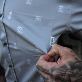 ESSENTIAL WORK OVER DEATH CEMENT BUTTON UP