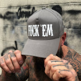 FUCK 'EM RETRO GREY HAT