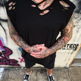 ROAD RASH SHOULDERS BLACK TANK TOP