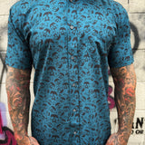 ESSENTIAL GIVE RESPECT GET RESPECT SKULLS BUTTON UP