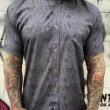 ESSENTIAL FEAR NOTING GREY BUTTON UP