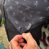 ESSENTIAL FAFO USA FLAG BLACK ON BLACK BUTTON UP