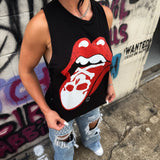 BAD TASTE - ROAD RASH BRAIDED BLACK TANK TOP
