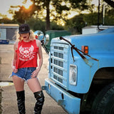 RELENTLESS CROP TANK TOP*ORANGE*