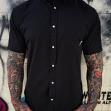 ESSENTIAL SKULL CROSS SNAP BUTTON UP