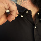 ESSENTIAL SKULL CROSS SNAP BUTTON UP