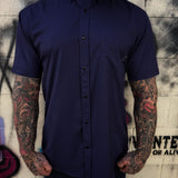 ESSENTIAL MULBERRY PURPLE SNAP BUTTON UP