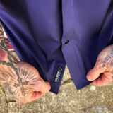ESSENTIAL MULBERRY PURPLE SNAP BUTTON UP
