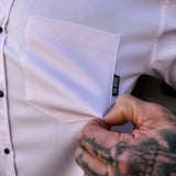 ESSENTIAL ORCHID SNAP BUTTON UP