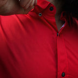 ESSENTIAL RED SNAP BUTTON UP